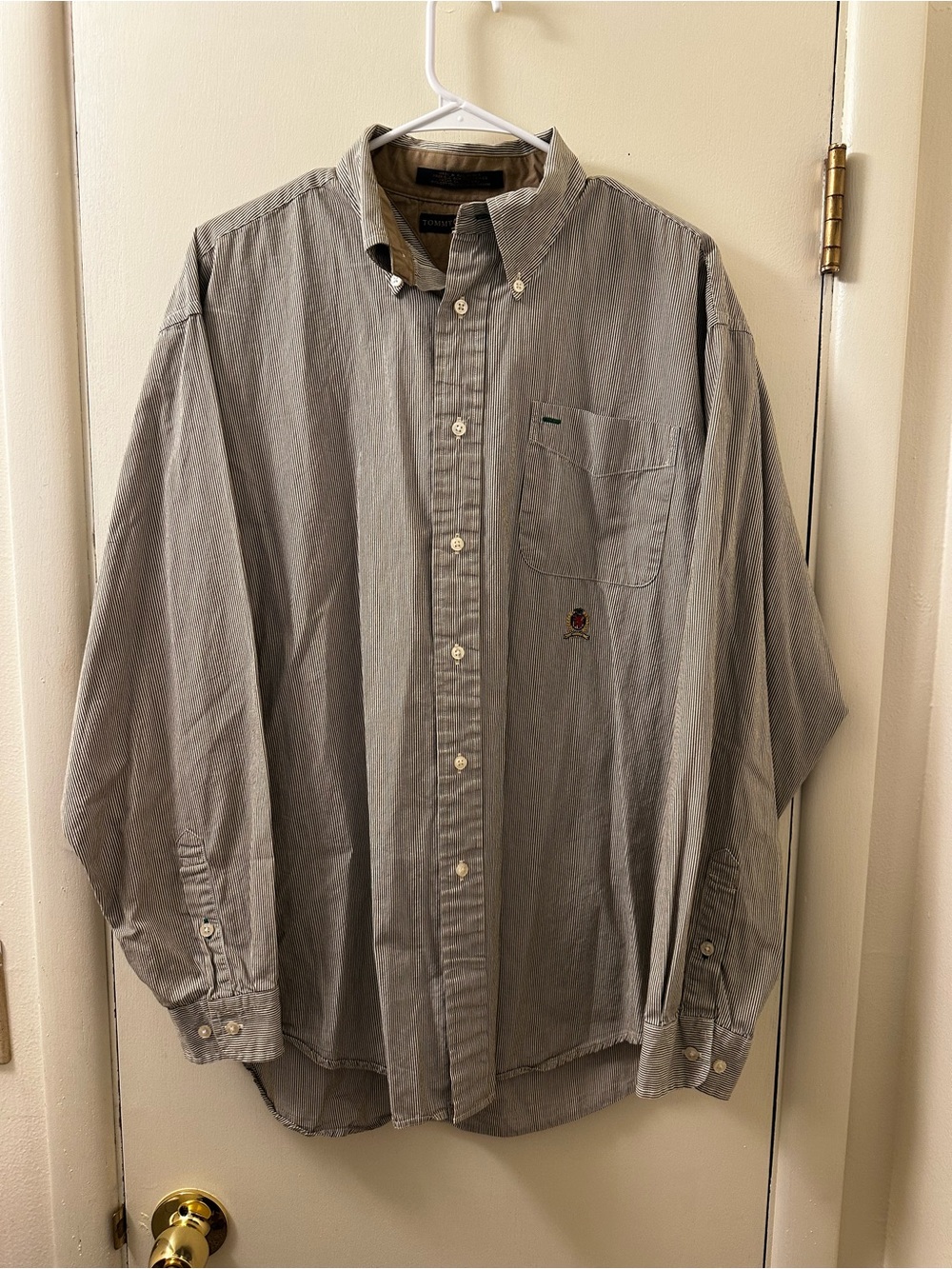 Vintage Tommy Hilfiger Striped Men's Button-Down Shirt